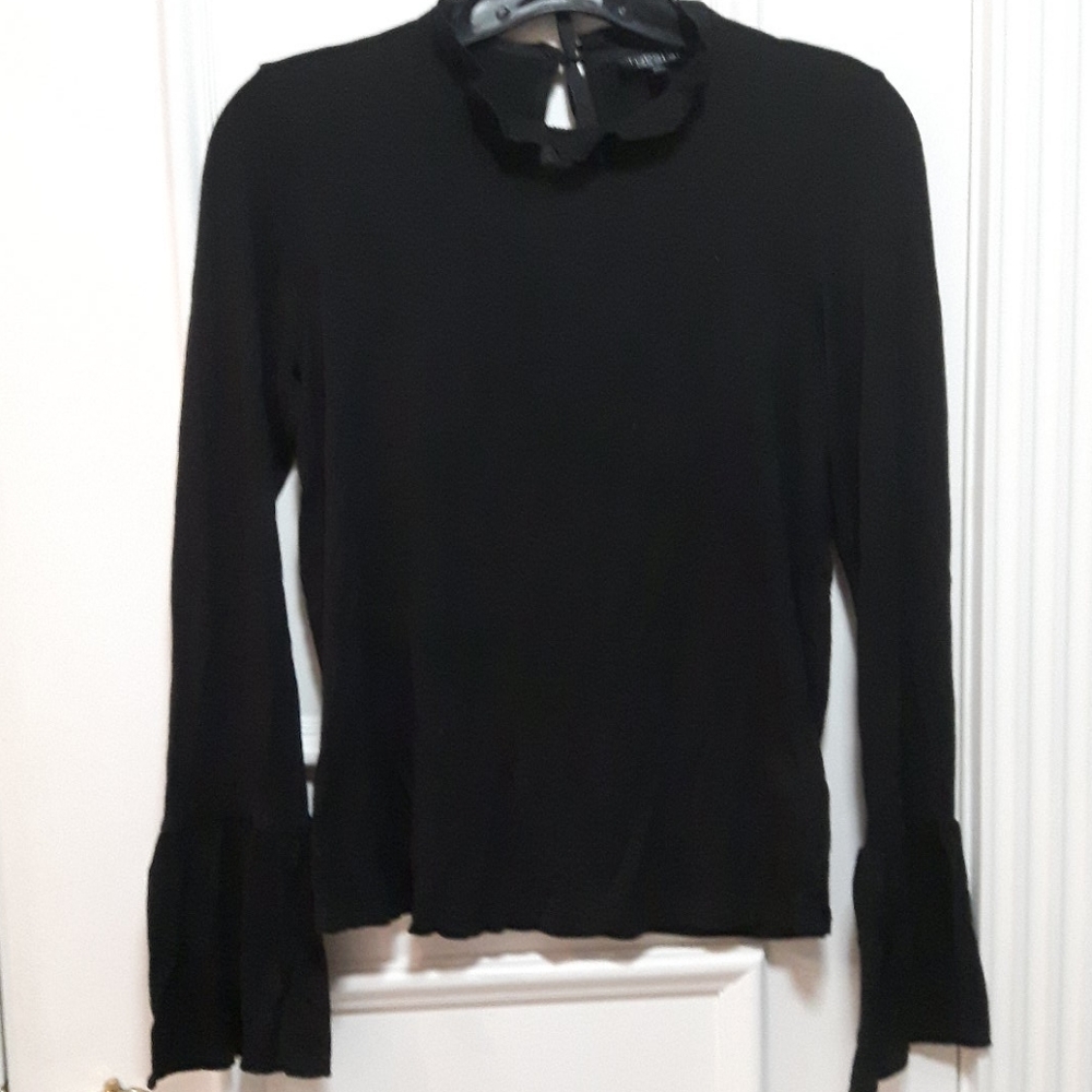 🛍️ Topshop black t shirt bell sleeve - Picture 1 of 4